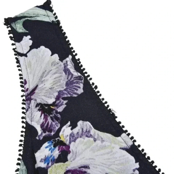 Club Monaco Floral Sohrab  Jumpsuit Blue Purple Size 4 - Picture 4 of 10